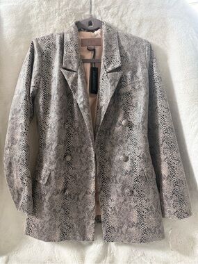BlankNYC Snake-Print Double-Breasted Blazer/Jacket - NWT Size small